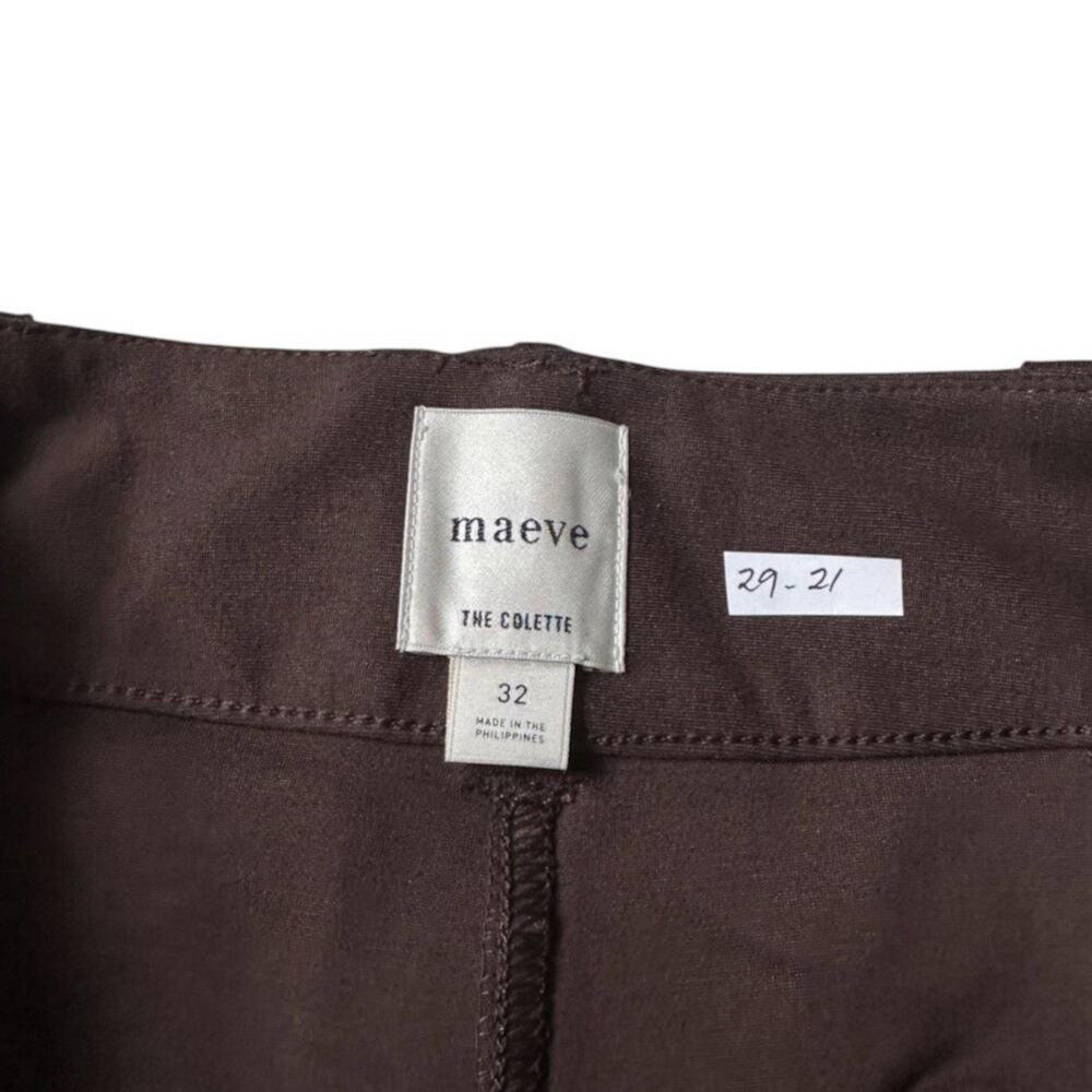 Maeve Anthropologie The Colette High-Rise Wide-Leg Pants Size 32 Brown | 29-21 - Picture 6 of 9